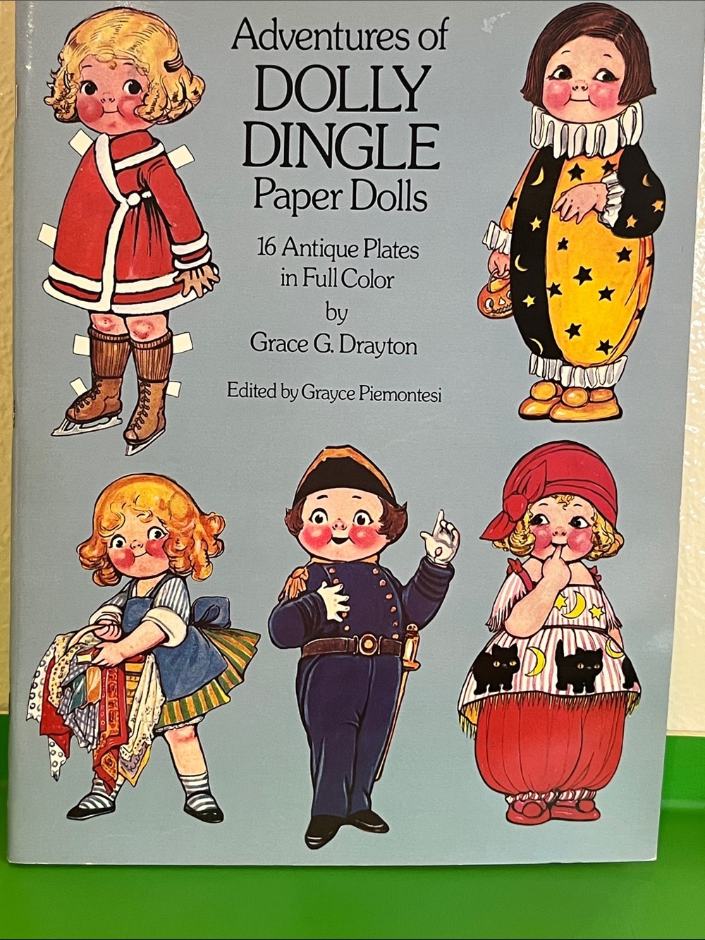 Adventures of Dolly Dingle Paper Dolls - Vintage Illustration Book- 16 Dolls